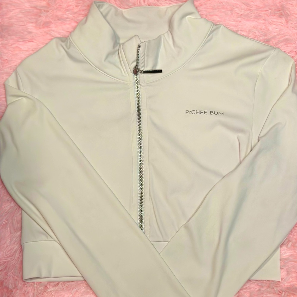 white gym jacket